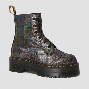 Dr. Martens Molly Metallic Leather Platform Boots